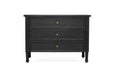 Hamilton Cane Bedside Table - 91cm - Black - 3 Drawer - SEATONES