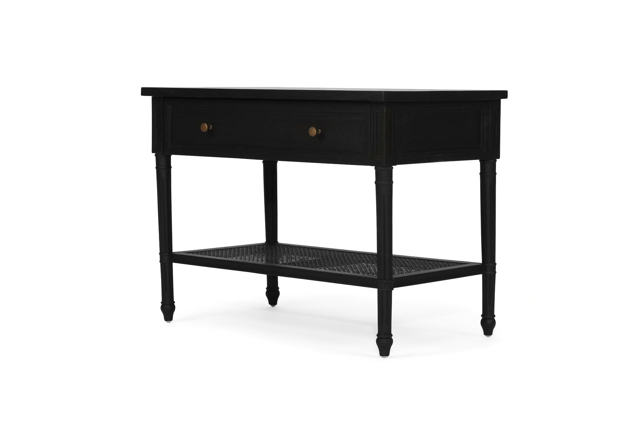 Hamilton Cane Bedside Table - 91cm - Black - SEATONES