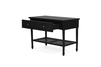 Hamilton Cane Bedside Table - 91cm - Black - SEATONES