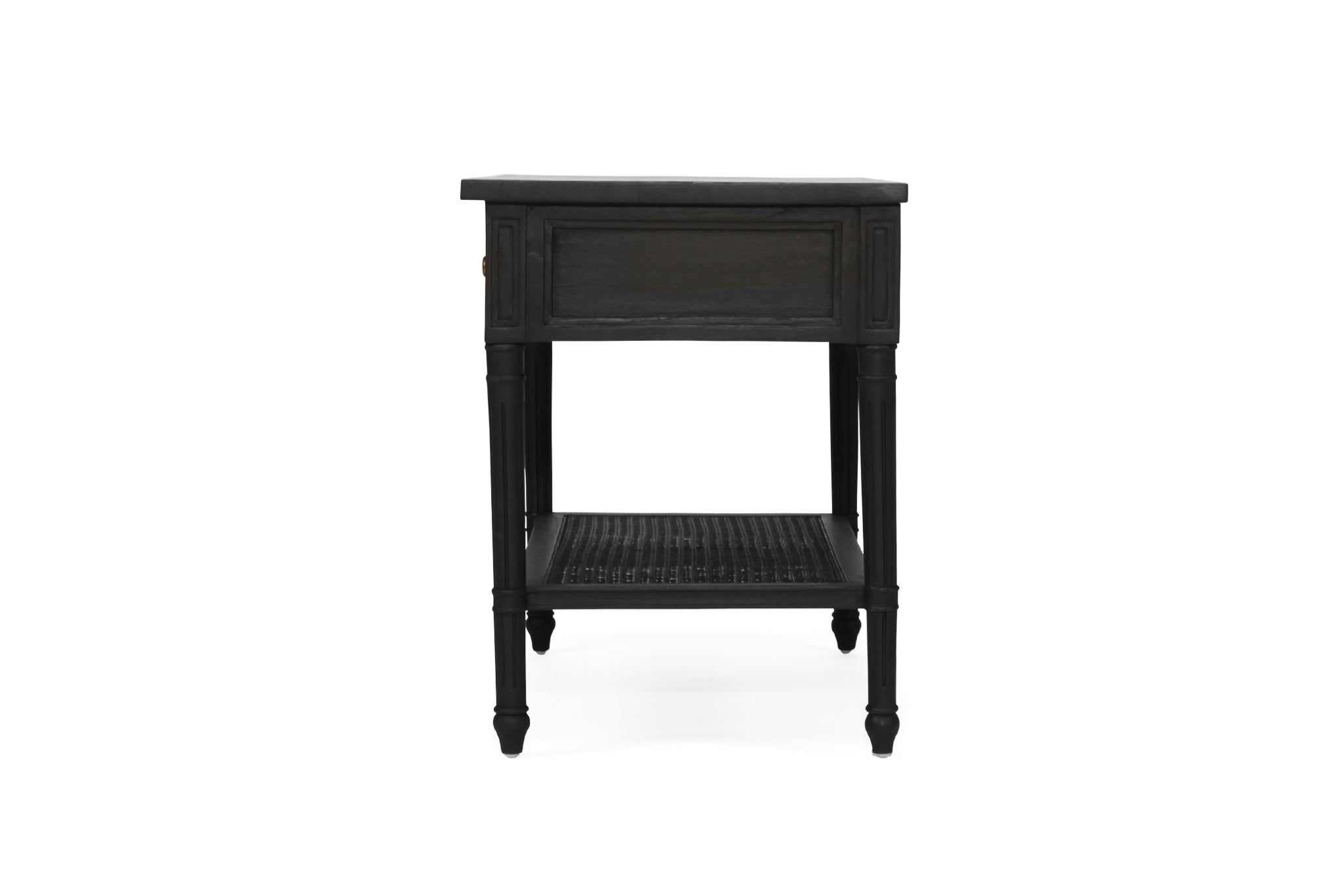 Hamilton Cane Bedside Table - 91cm - Black - SEATONES