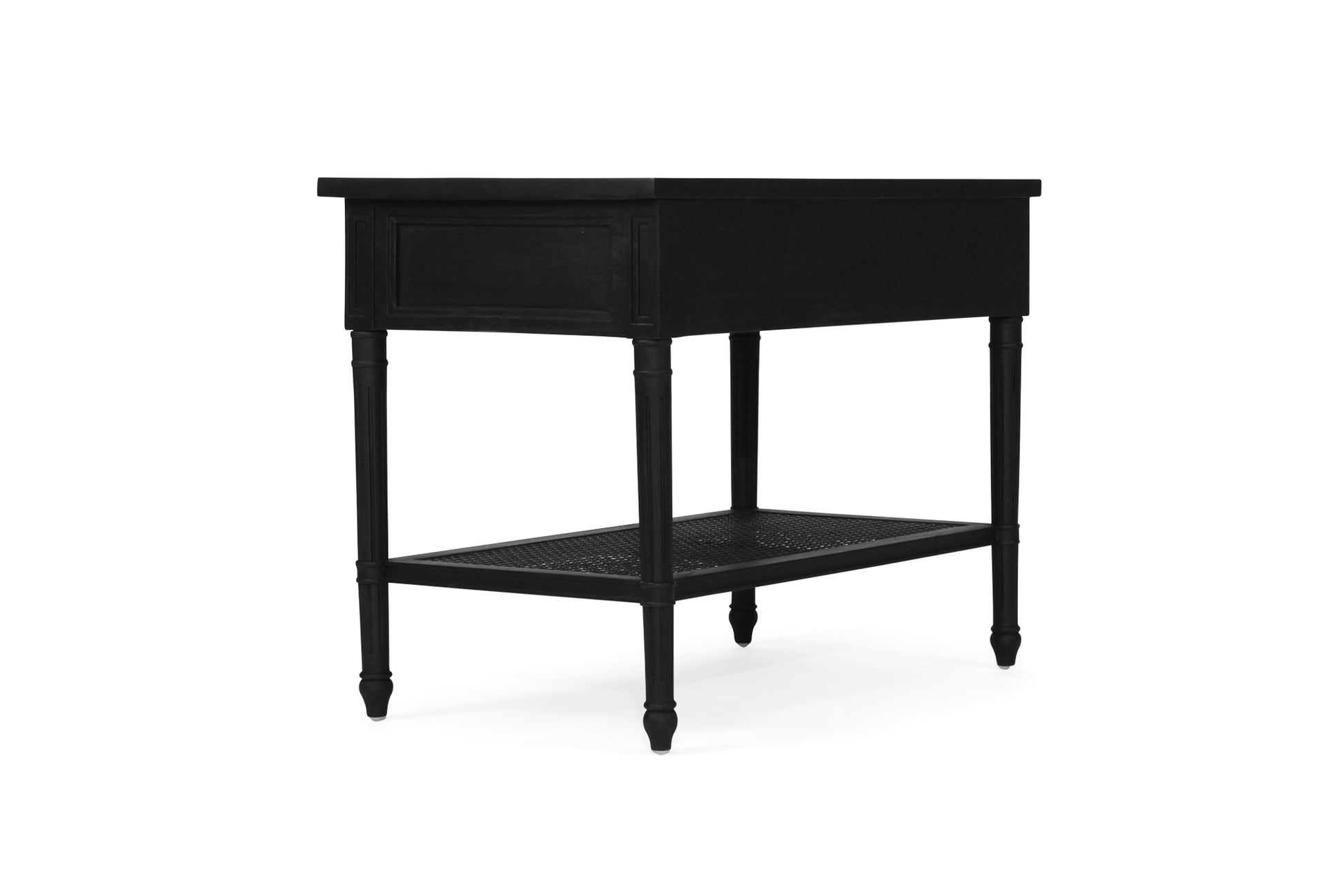 Hamilton Cane Bedside Table - 91cm - Black - SEATONES