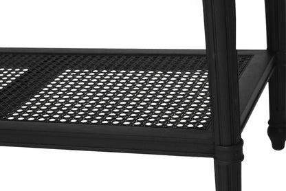 Hamilton Cane Bedside Table - 91cm - Black - SEATONES