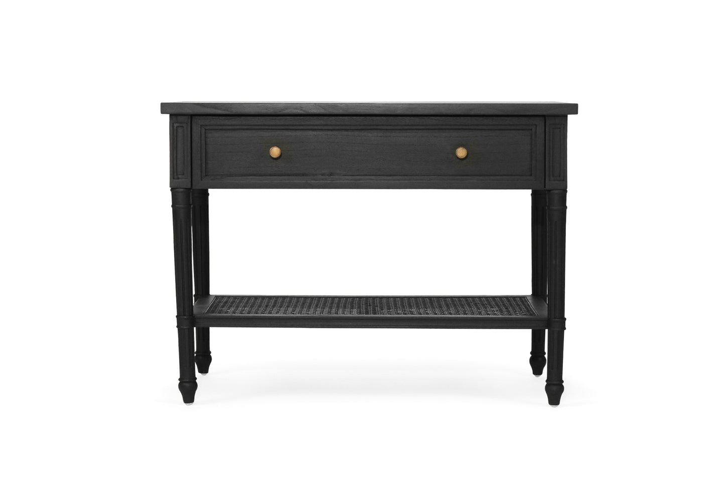 Hamilton Cane Bedside Table - 91cm - Black - SEATONES