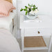 Hamilton Cane Bedside Table - 57cm White - SEATONES