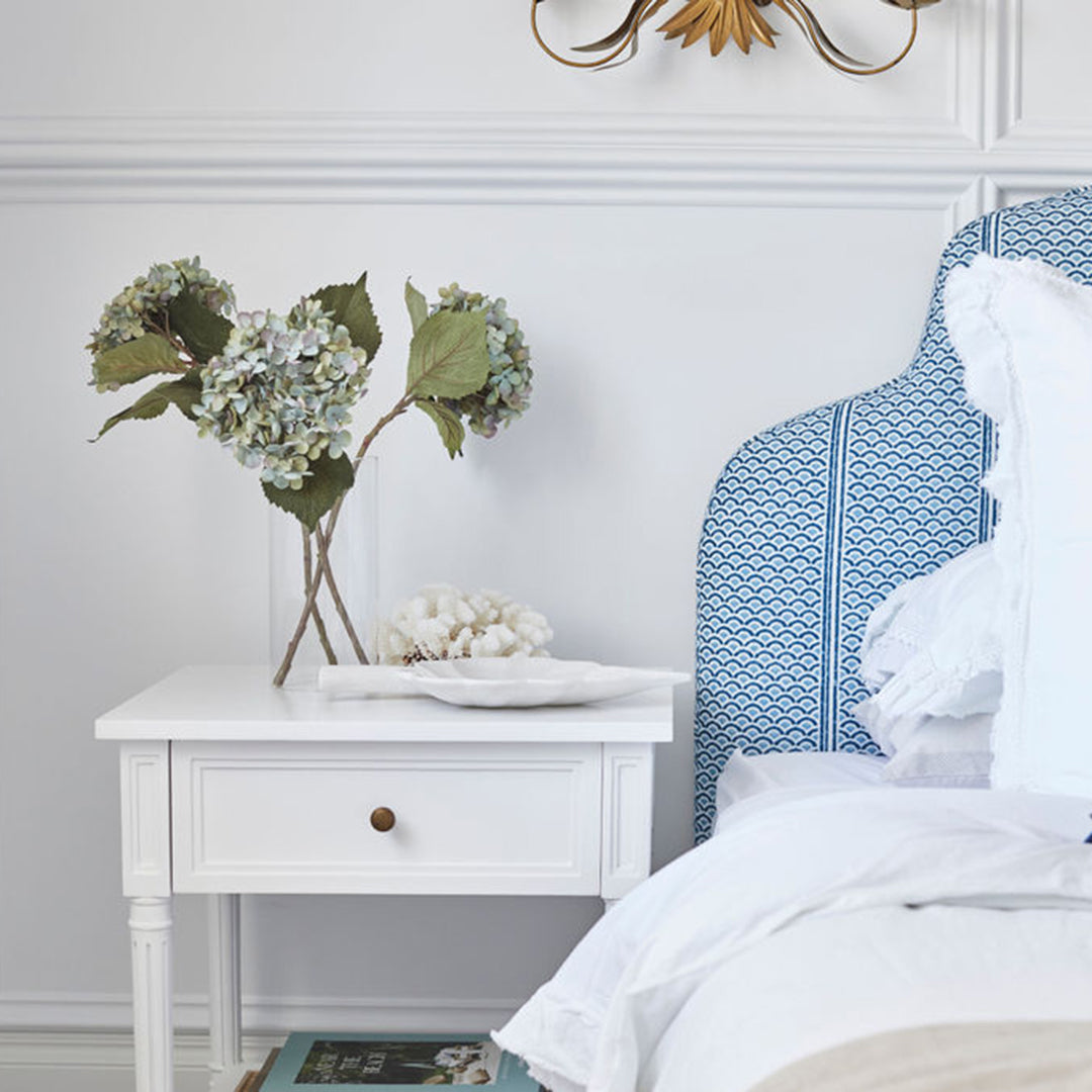 Hamilton Cane Bedside Table - 57cm White - SEATONES