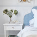 Hamilton Cane Bedside Table - 57cm White - SEATONES