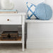 Hamilton Cane Bedside Table - 57cm White - SEATONES