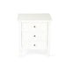Hamilton Bedside Table - 3 Drawer - White - SEATONES