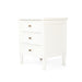 Hamilton Bedside Table - 3 Drawer - White - SEATONES