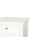 Hamilton Bedside Table - 3 Drawer - White - SEATONES