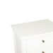 Hamilton Bedside Table - 3 Drawer - White - SEATONES