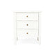Hamilton Bedside Table - 3 Drawer - White - SEATONES