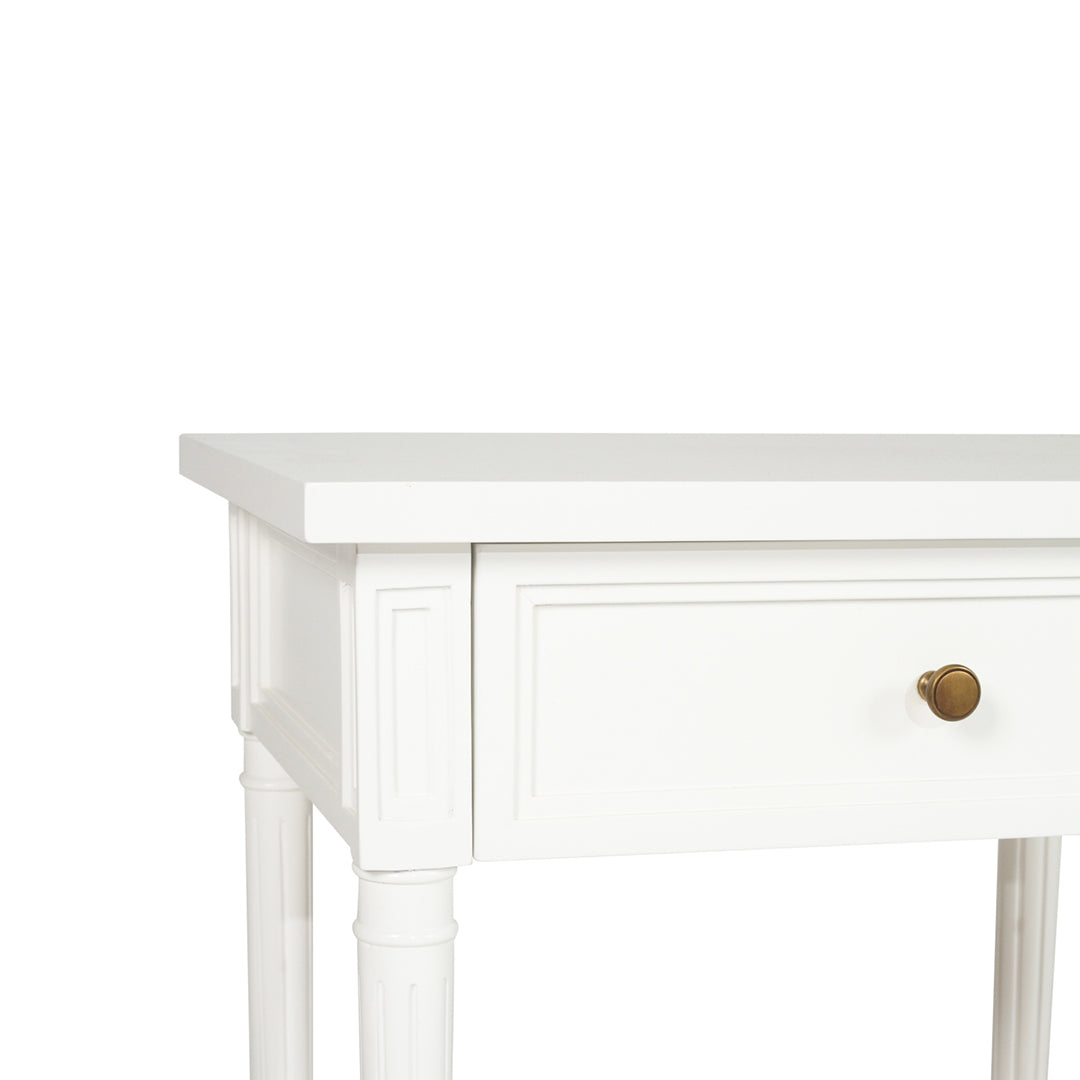 Hamilton Cane Bedside Table - 57cm White - SEATONES