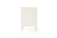 Hamilton Cane Bedside Table - White - 70cm - 3 Drawer - SEATONES