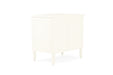 Hamilton Cane Bedside Table - White - 70cm - 3 Drawer - SEATONES