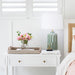 Hamilton Cane Bedside Table - White - 91cm Wide - SEATONES