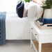 Hamilton Cane Bedside Table - White - 91cm Wide - SEATONES