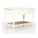 Hamilton Cane Bedside Table - White - 91cm Wide - SEATONES