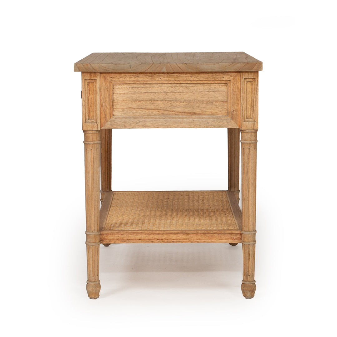 Hamilton Bedside Table - Weathered Oak - 91cm Wide - SEATONES