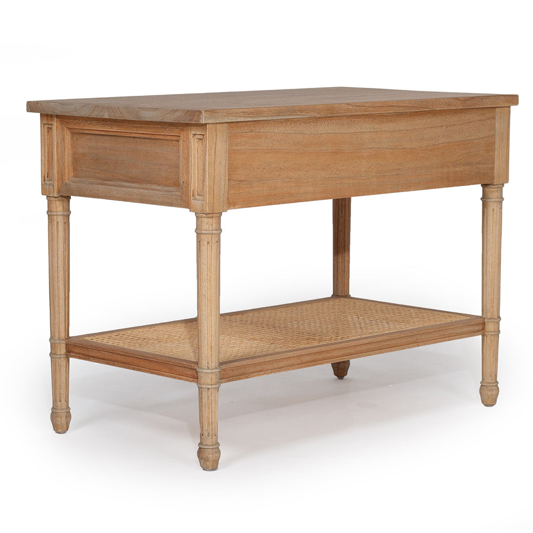 Hamilton Bedside Table - Weathered Oak - 91cm Wide - SEATONES