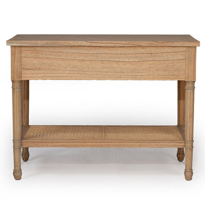 Hamilton Bedside Table - Weathered Oak - 91cm Wide - SEATONES