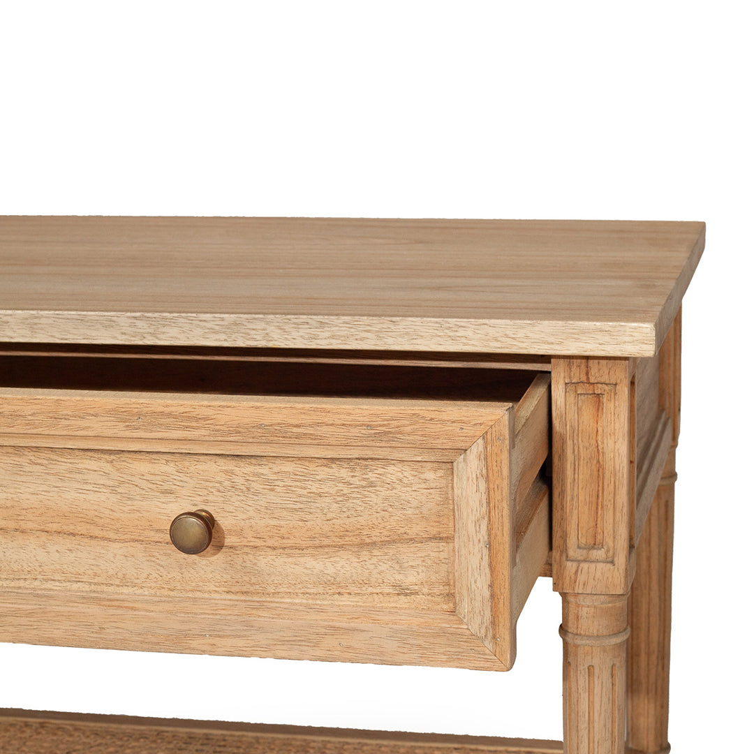 Hamilton Bedside Table - Weathered Oak - 91cm Wide - SEATONES