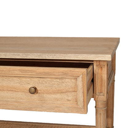 Hamilton Bedside Table - Weathered Oak - 91cm Wide - SEATONES