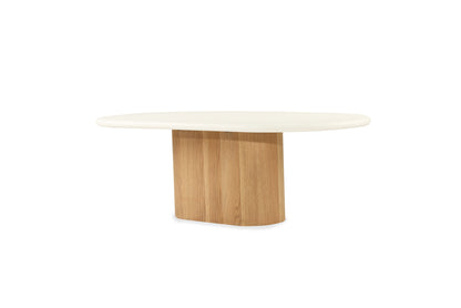 Harlow Oval Coffee Table - Natural Base - SEATONES