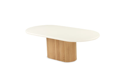 Harlow Oval Coffee Table - Natural Base - SEATONES