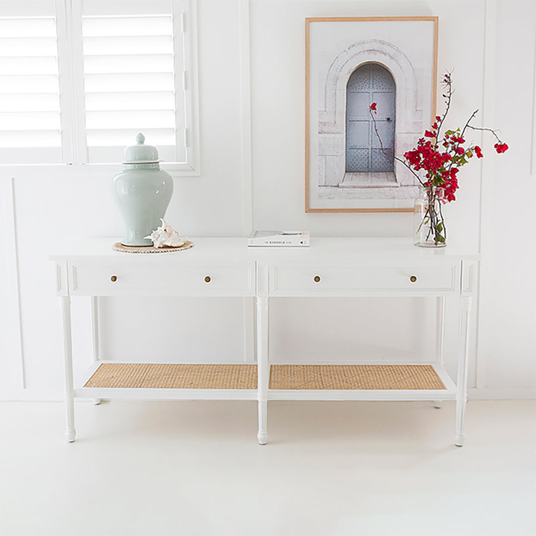 Hamilton Console Table - White - 185cm - SEATONES