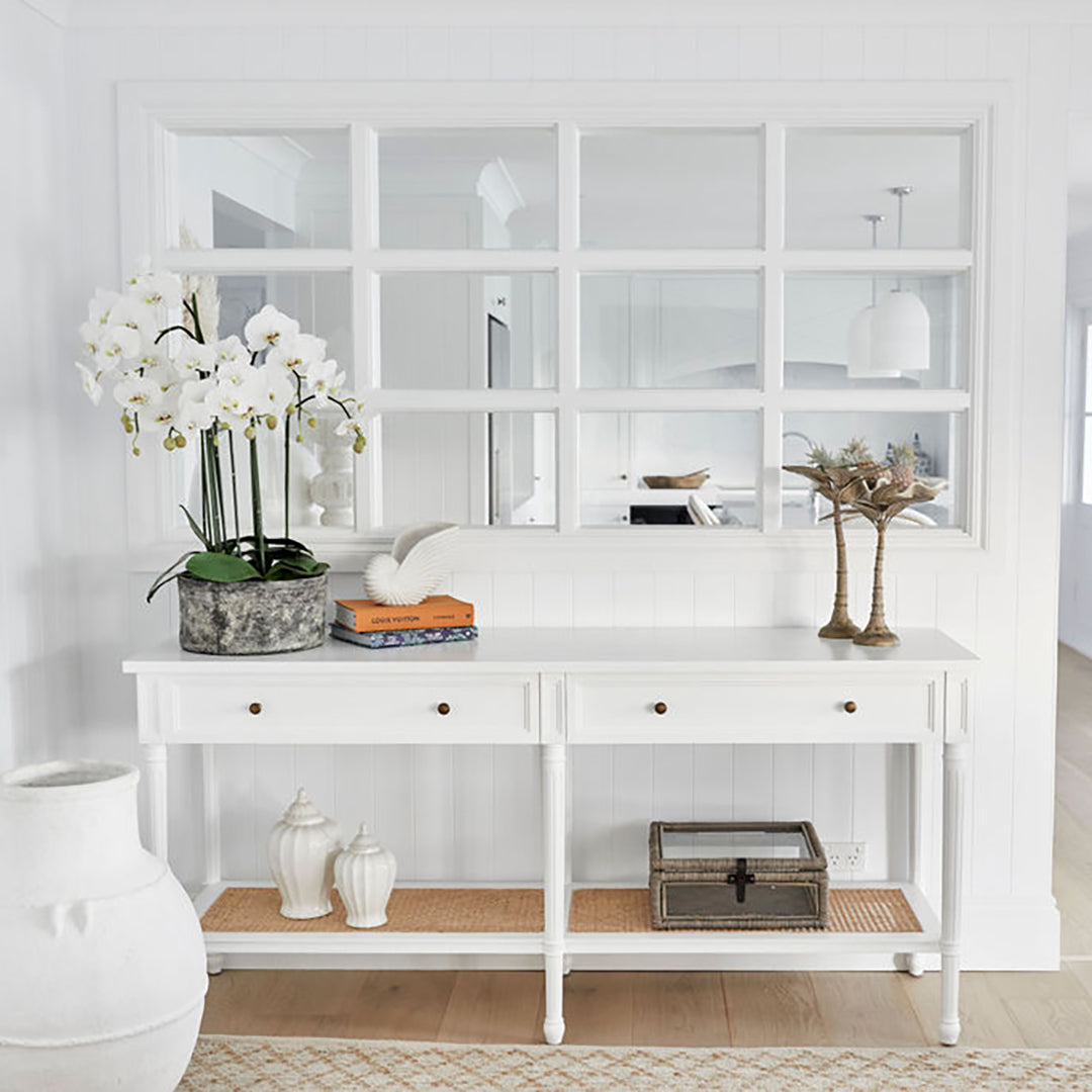 Hamilton Console Table - White - 185cm - SEATONES