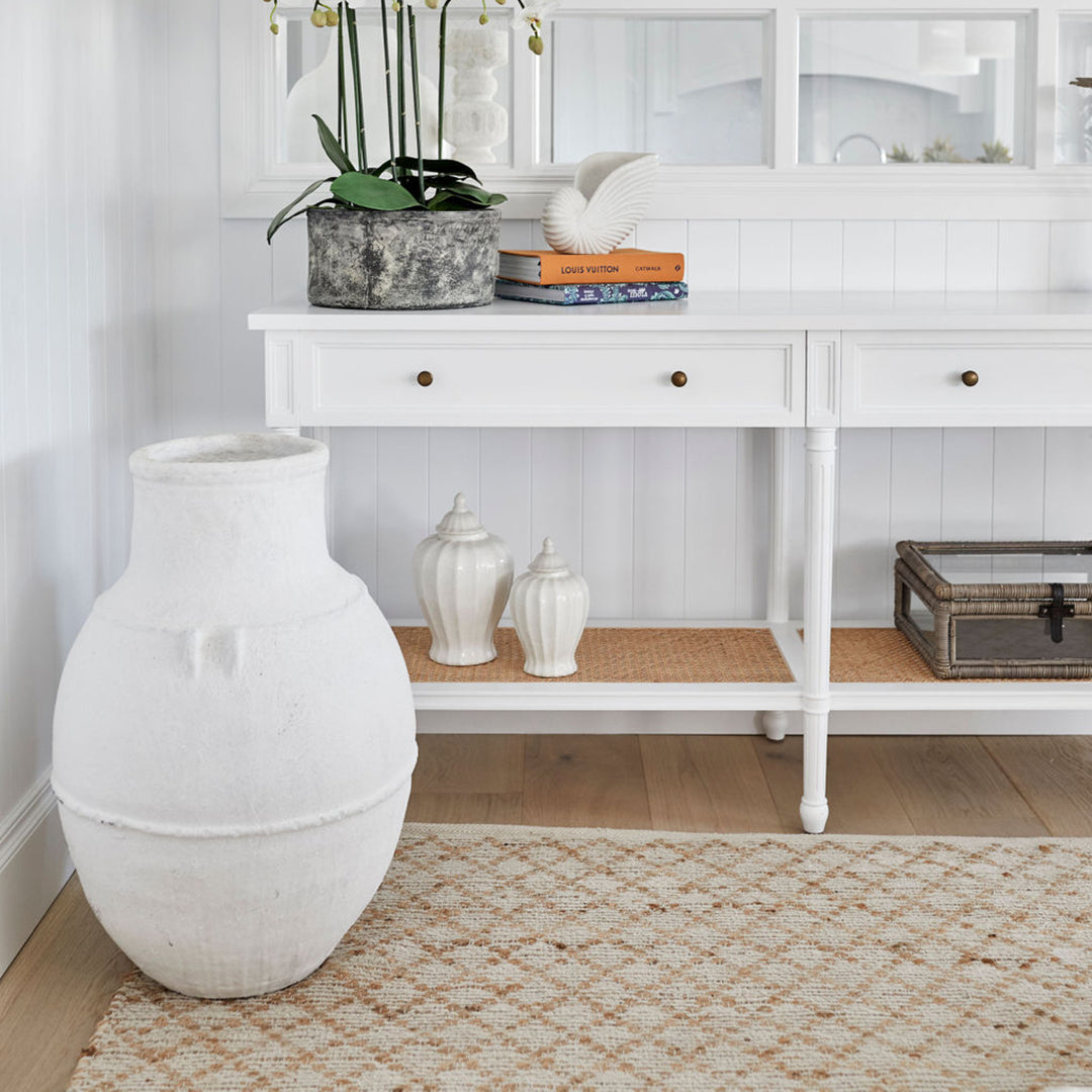 Hamilton Console Table - White - 185cm - SEATONES