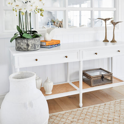 Hamilton Console Table - White - 185cm - SEATONES