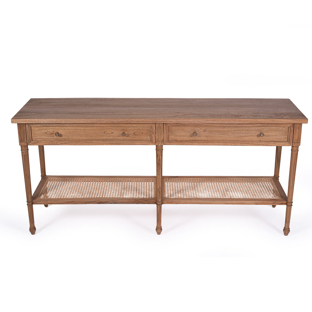 Hamilton Console Table - Weathered Oak - 185cm - SEATONES