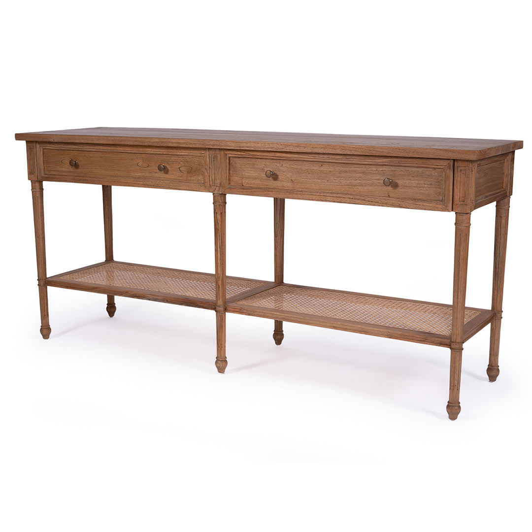 Hamilton Console Table - Weathered Oak - 185cm - SEATONES