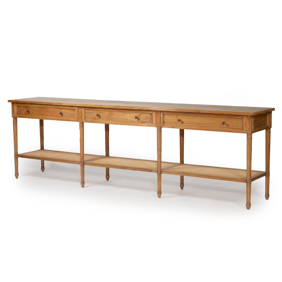 Hamilton Console Table - Weathered Oak - 280cm - SEATONES