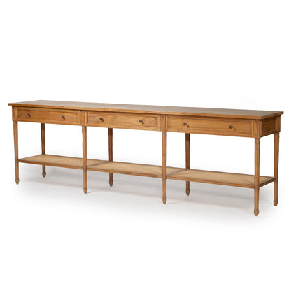 Hamilton Console Table - Weathered Oak - 280cm - SEATONES
