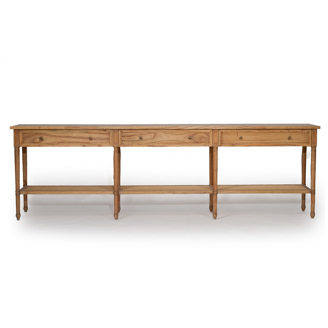 Hamilton Console Table - Weathered Oak - 280cm - SEATONES