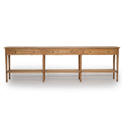 Hamilton Console Table - Weathered Oak - 280cm - SEATONES