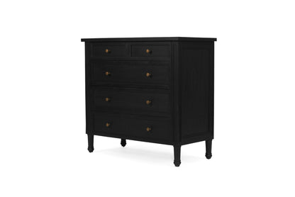 Hamilton Dresser - 5 Drawer - Black - SEATONES