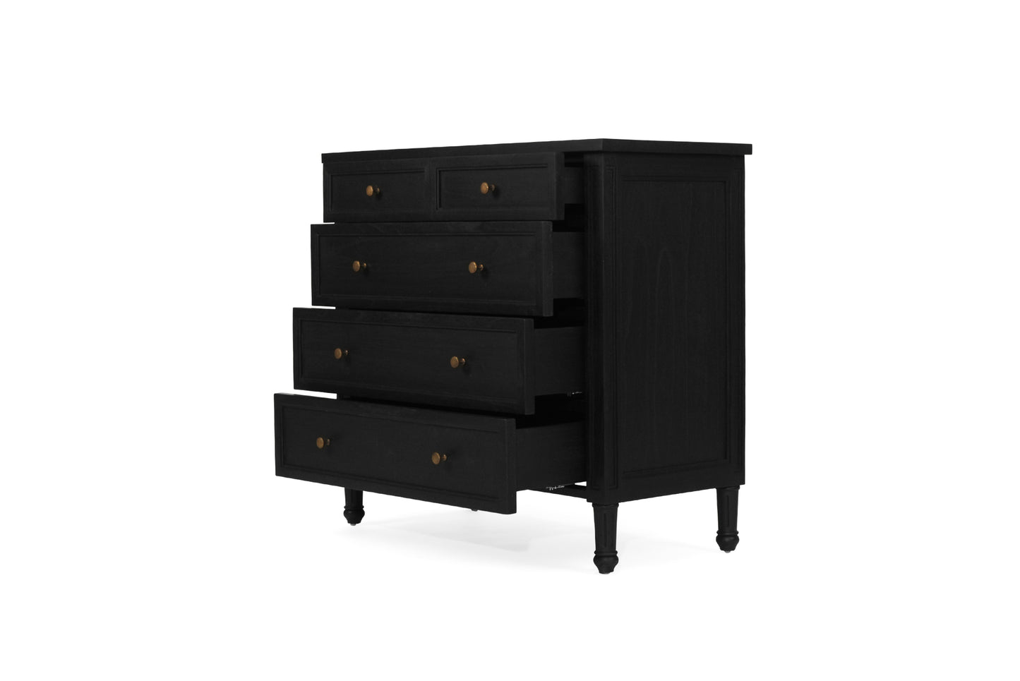 Hamilton Dresser - 5 Drawer - Black - SEATONES