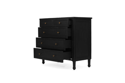 Hamilton Dresser - 5 Drawer - Black - SEATONES