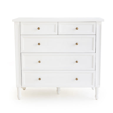 Hamilton Dresser - White with Five Drawers - SEATONES