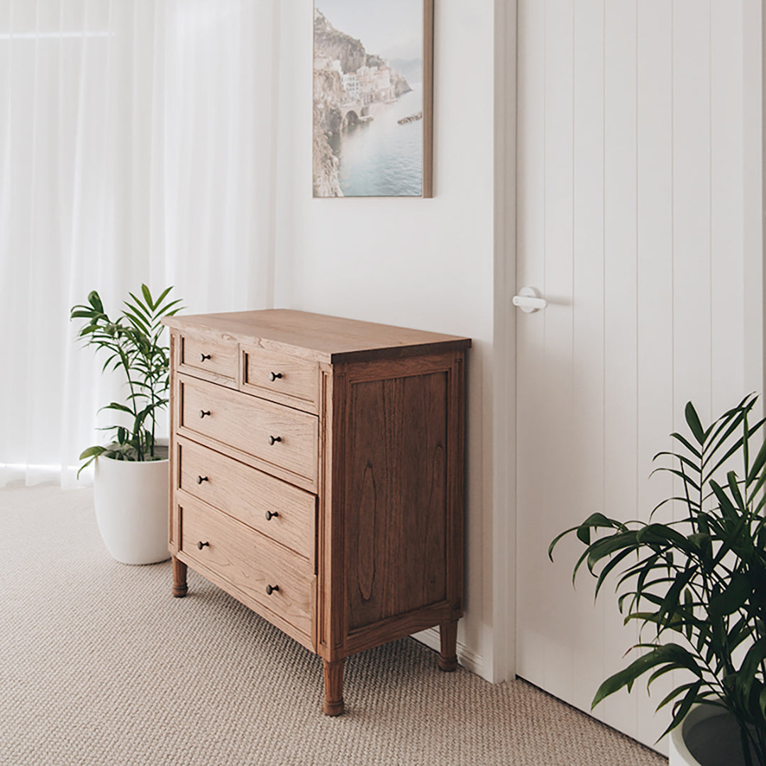 Hamilton Dresser - Weathered Oak with Five Drawers - SEATONES