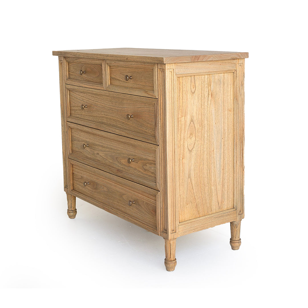 Hamilton Dresser - Weathered Oak with Five Drawers - SEATONES