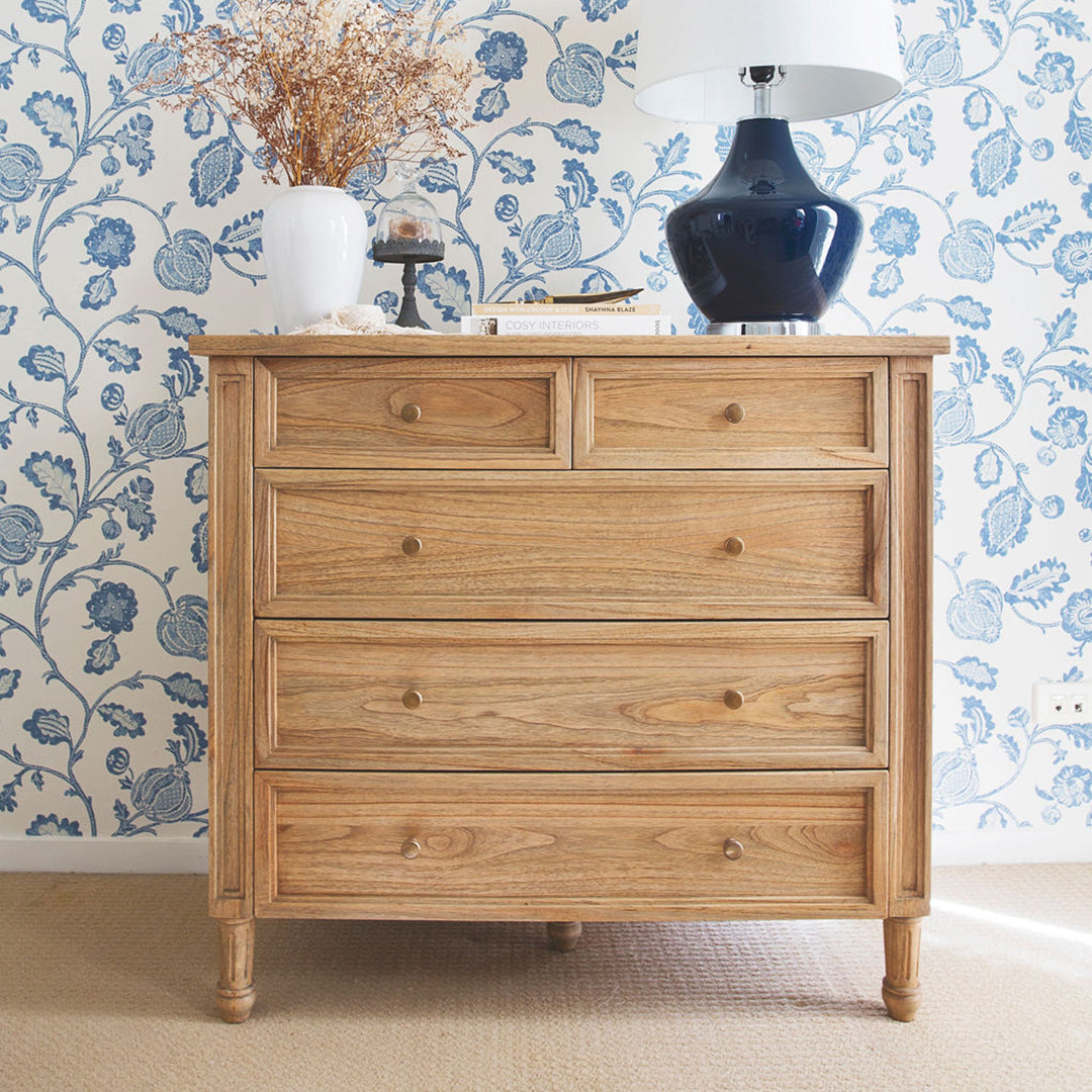 Hamilton Dresser - Weathered Oak with Five Drawers - SEATONES