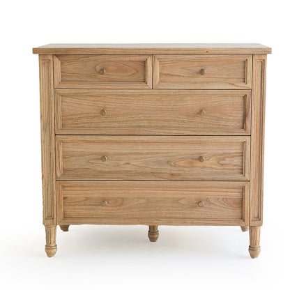 Hamilton Dresser - Weathered Oak with Five Drawers - SEATONES