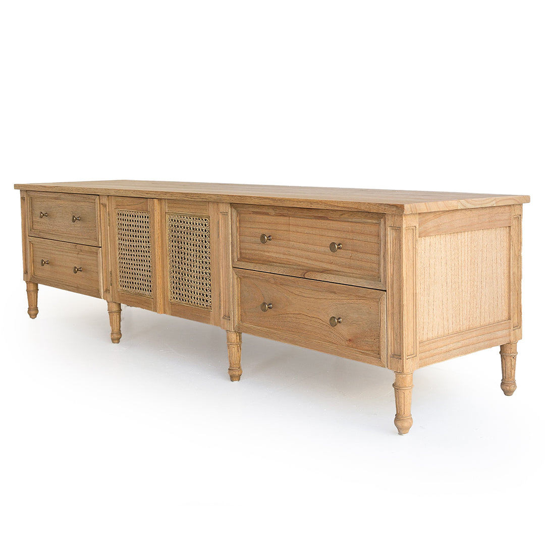 Hamilton Cane Entertainment Unit - Weathered Oak - SEATONES