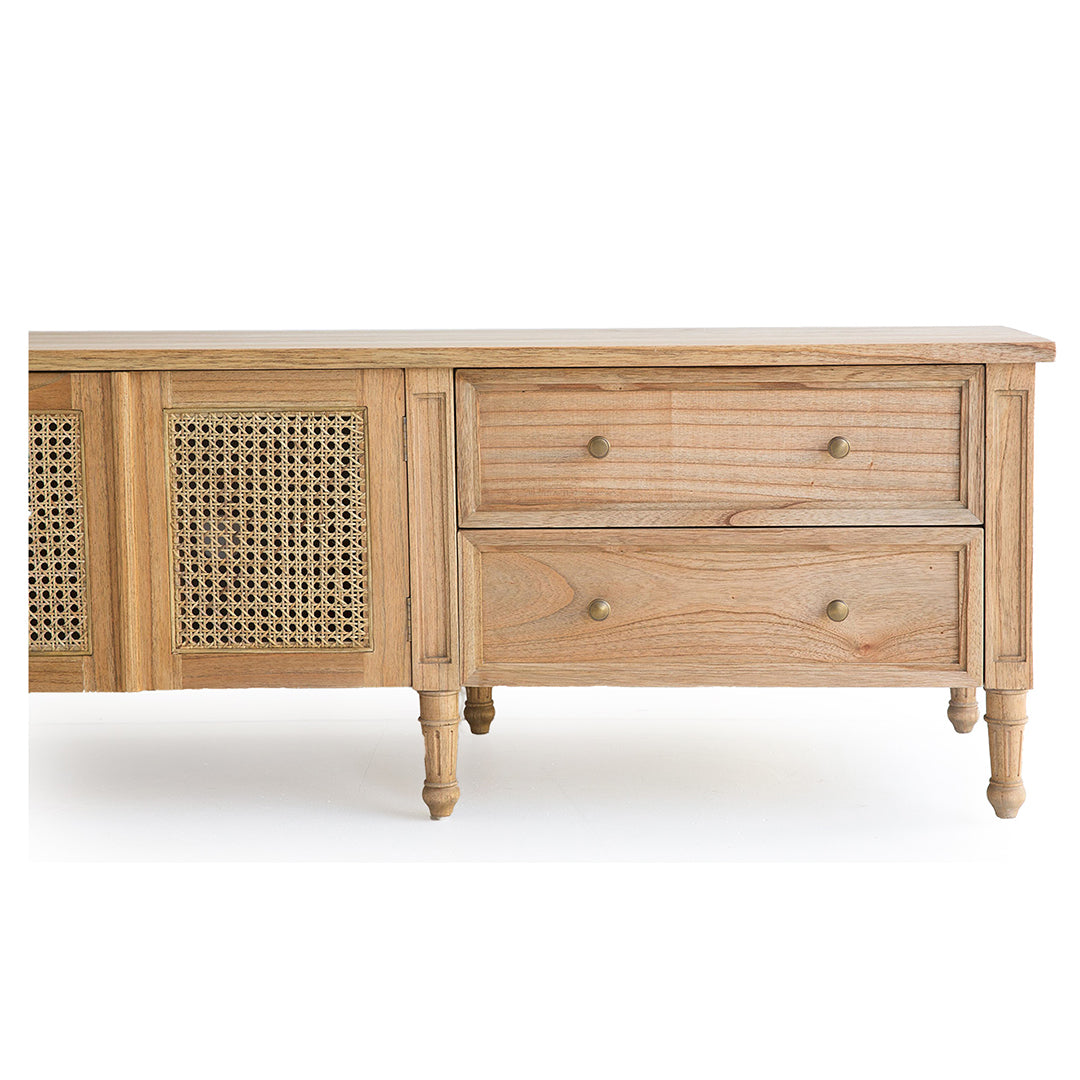 Hamilton Cane Entertainment Unit - Weathered Oak - SEATONES