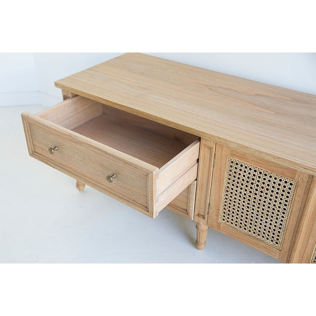 Hamilton Cane Entertainment Unit - Weathered Oak - SEATONES